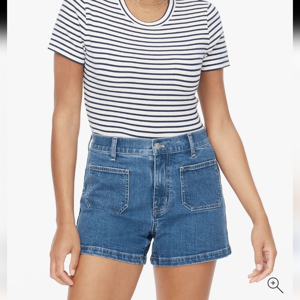 New!J.crew Sailor patch-pocket denim  Shorts Y2K Country Chic Retro Inspired
